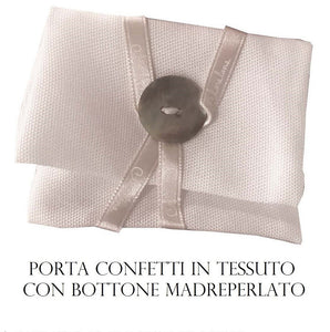 Bomboniera Claraluna Ciotolina Bianca plissè in gesso con all'interno una candela a forma di Cuore 24361