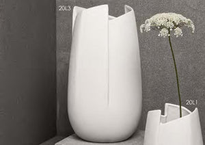 Vaso d'arredo grande in Porcellana Bianca  20L3