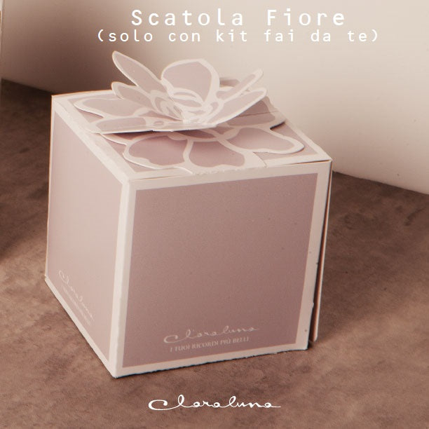 Bomboniera Claraluna scatolina Grande in ceramica bianca con coperchio e dettaglio a rilievo a forma di cuore color Rosa  24226