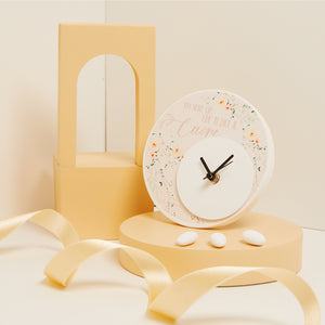 Bomboniera Claraluna Orologio con decoro floreale rosa  25034R