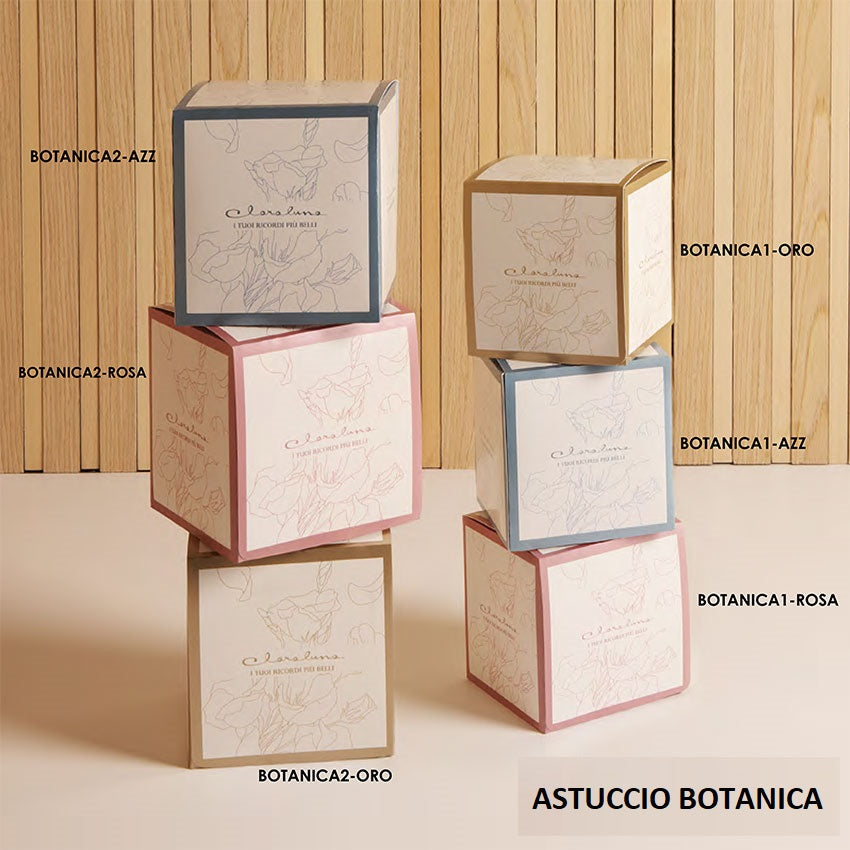 Bomboniera Claraluna Scatola plissè in Ceramica Bianca con Cuore Bronzo Rosa 24114