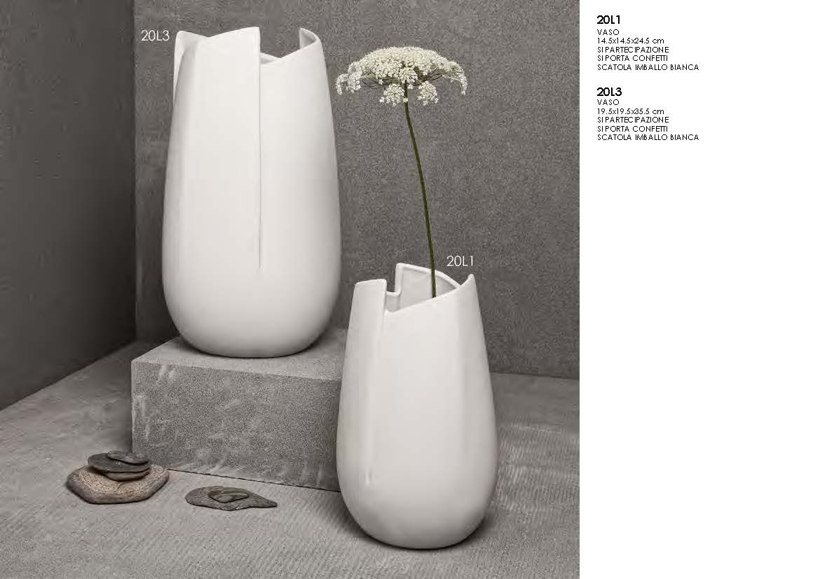 Vaso d'arredo grande in Porcellana Bianca 20L3 – ANGELO AZZURRO SHOP