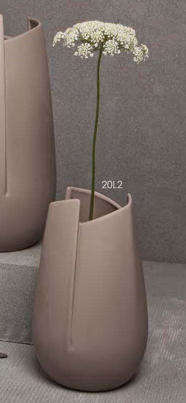 Vaso in Porcellana color Tortora 20L2