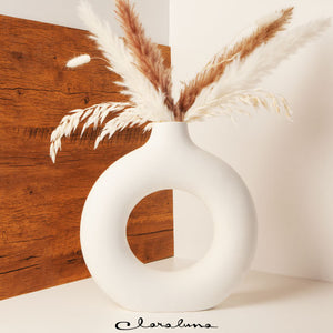 Vaso d'arredo Grande con pampas 23003