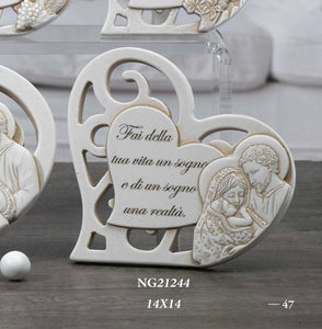 Bomboniera Dolcicose Cuore con Sacra Famiglia - BE 21240
