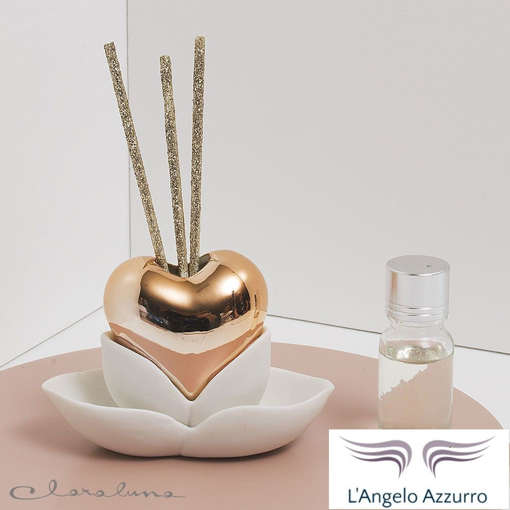 Bomboniera Claraluna  Profumatore Cuore Bronzo rosato - 21151
