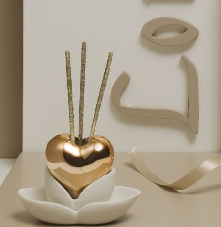 Bomboniera Claraluna  Profumatore Cuore Bronzo rosato - 21151