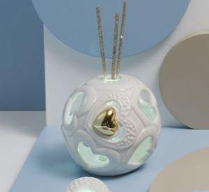 Bomboniera Claraluna  Profumatore a sfera grande con Cuori traforati a Led - 21122